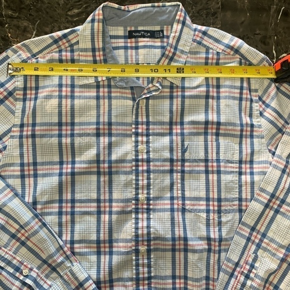 Nautica button down shirt with pocket Men’s size XL - Picture 3 of 9